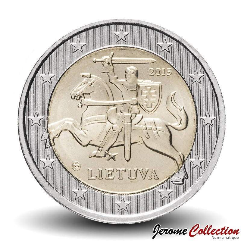 LITUANIE - PIECE de 1 Euro - Chevalier Vytis - 2015