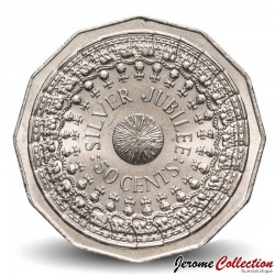 50 Cents - Elizabeth II (2nd Portrait - Silver Jubilee