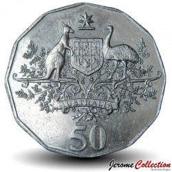 50 Cents - Elizabeth II (4th Portrait - Federation - Australia COA