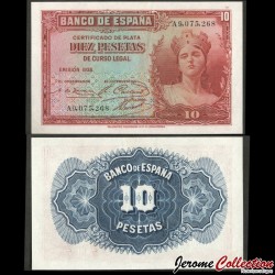 10 Pesetas (Silver Certificate) - Spain – Numista