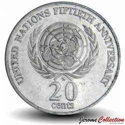 20 Cents - Elizabeth II (3rd Portrait - United Nations